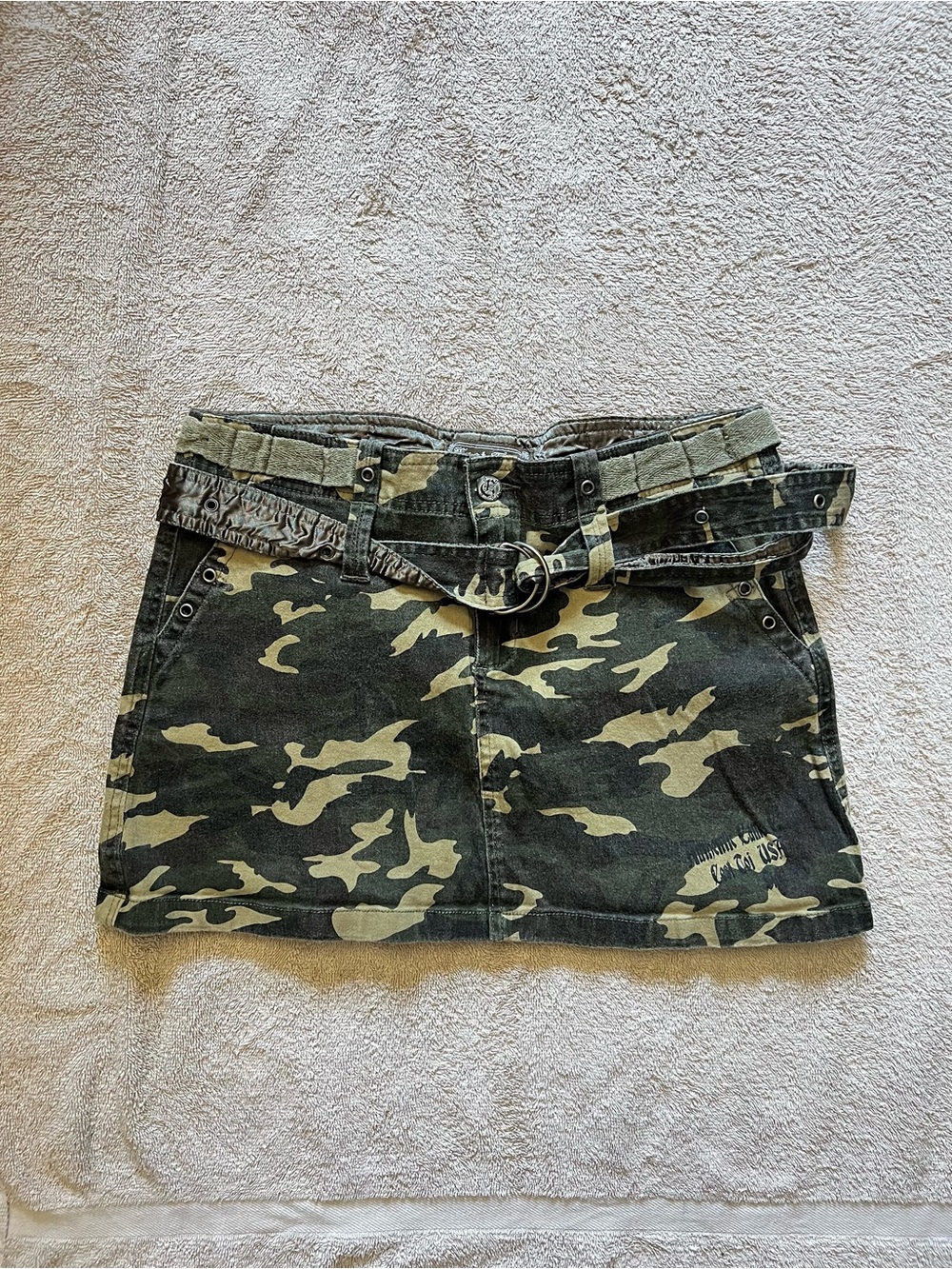 Y2K C’est Toi Camo Mini Skirt